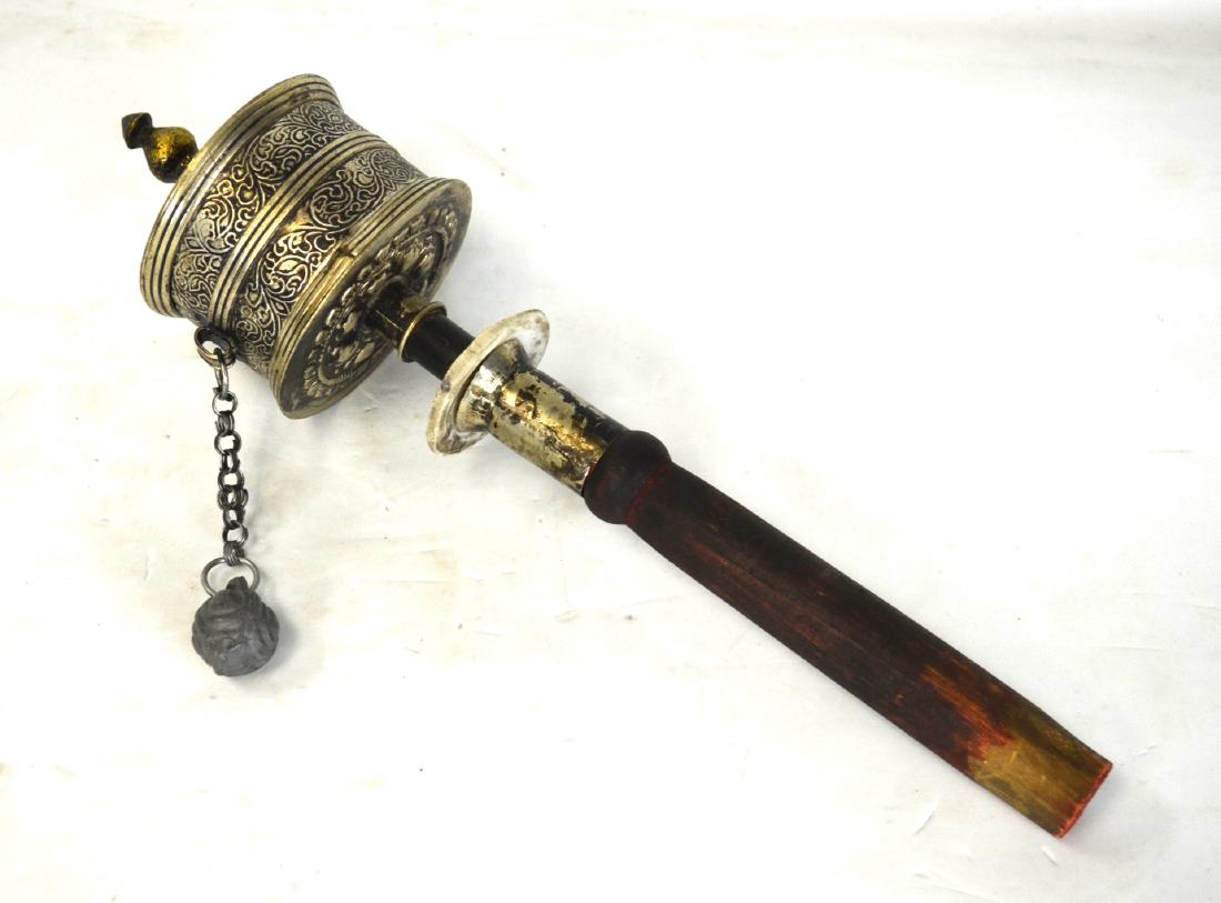 Tibetan Silver Buddism  Prayer Wheel (1 of 7)