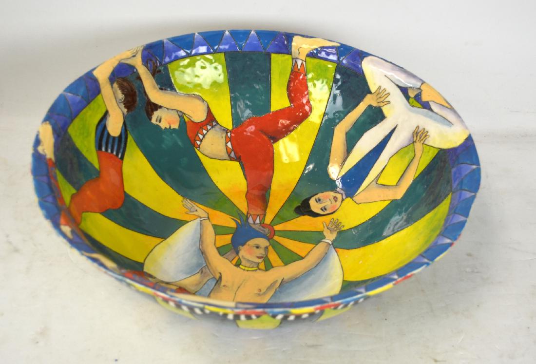 Art Pottery Circus Themed Bowl (1 of 7)