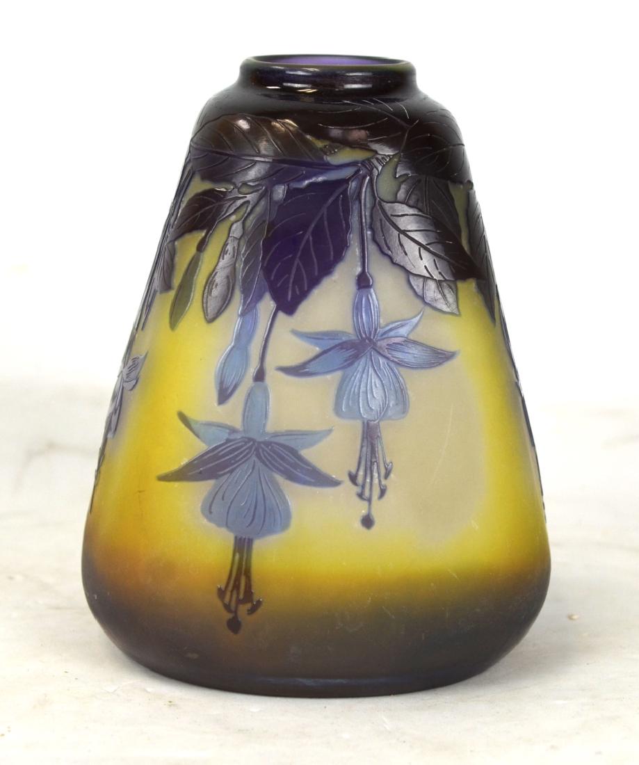 Galle Four Sided Purple Vase w Flowers (1 of 6)