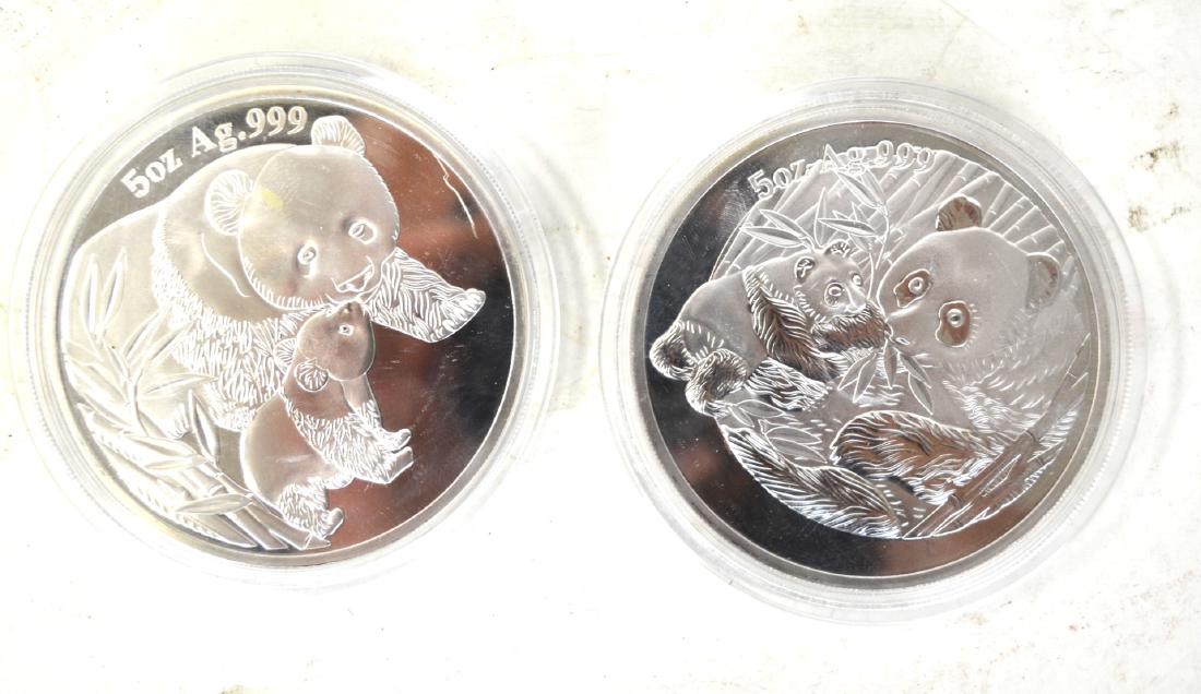Two Chinese Silver Panda Coins (1 of 5)