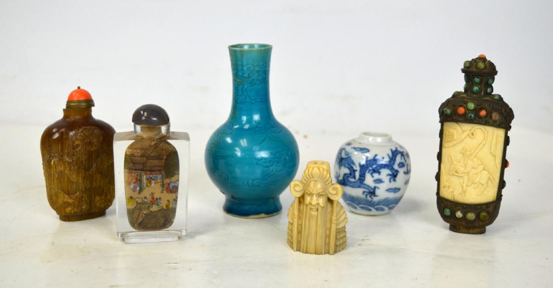 Group Snuff Bottles and Porcelain Pieces (1 of 4)