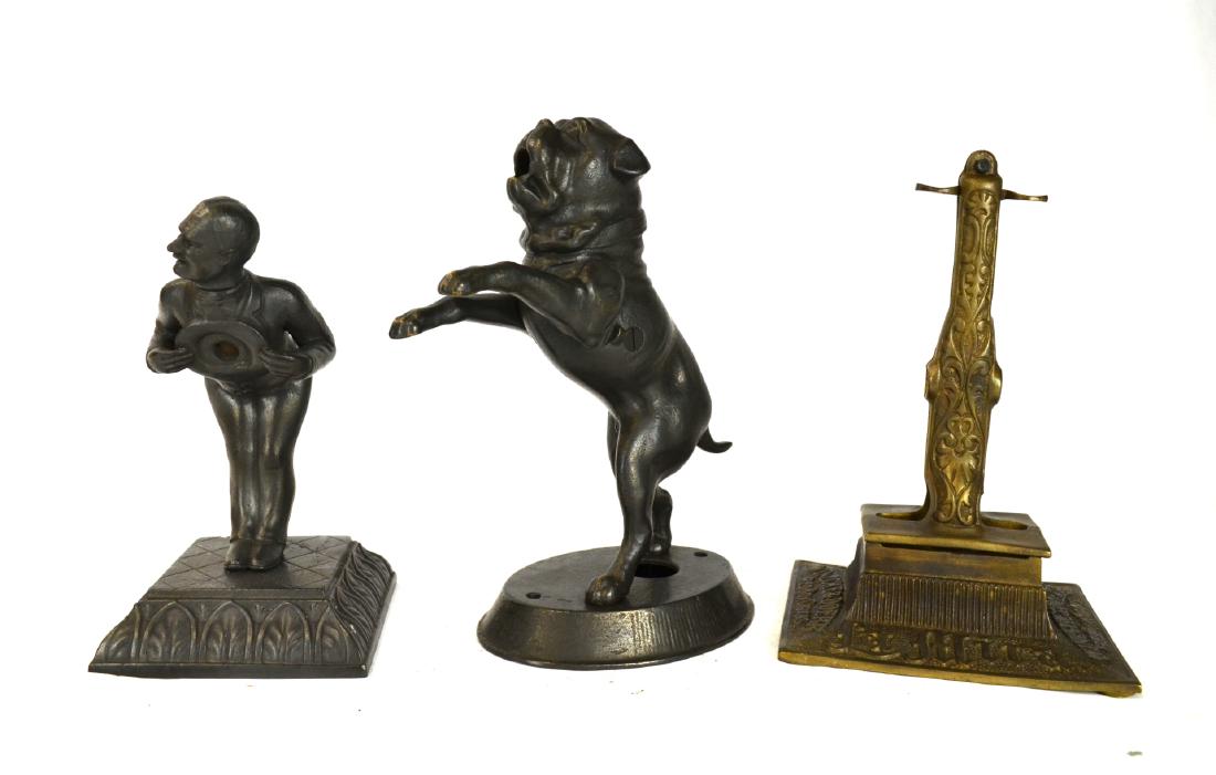 Three German Bronze Cigar Cutters (1 of 7)