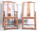 Pr Chinese Huanghuali Wood Official Hat Chairs