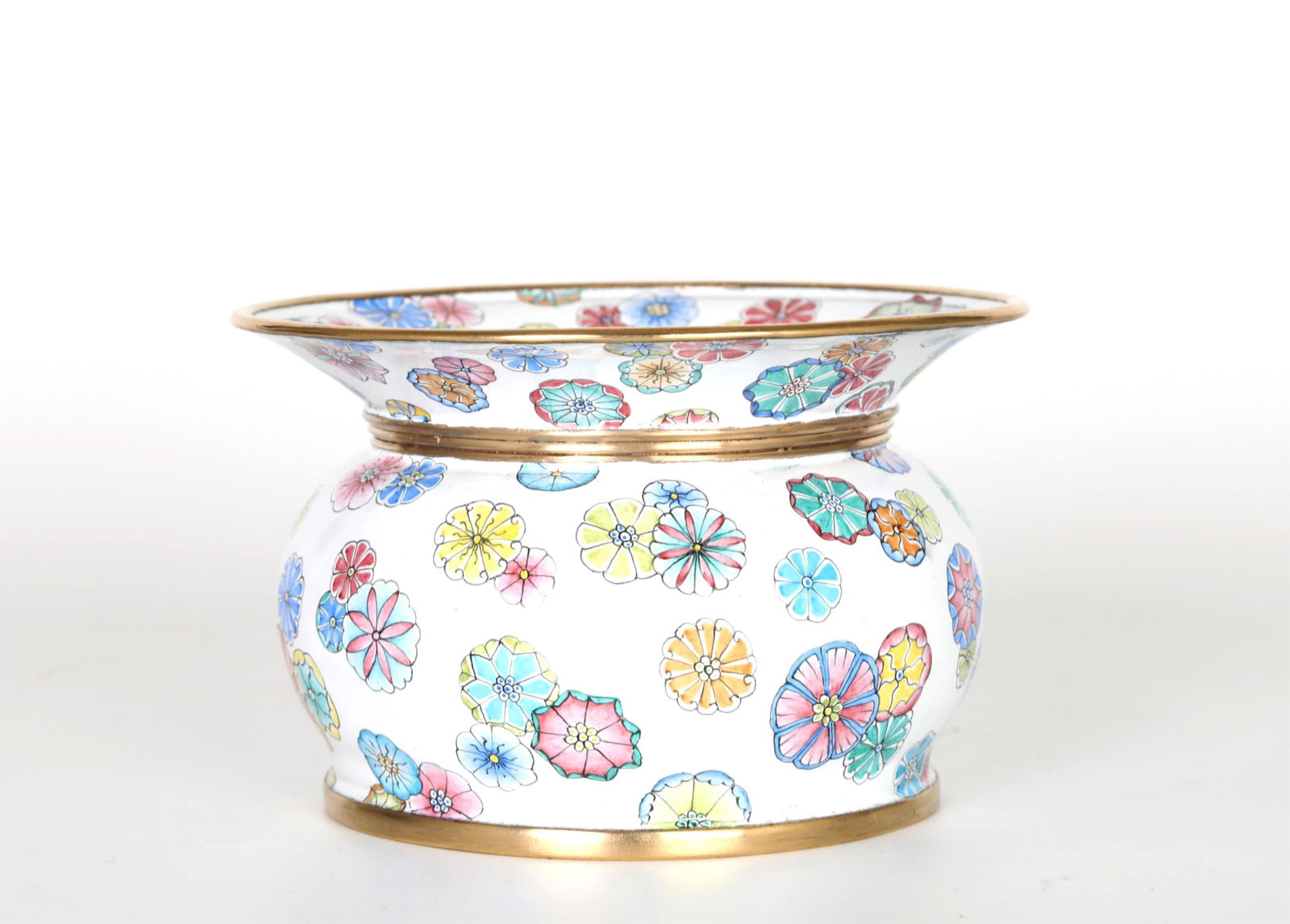 Chinese Enamel on Copper Bowl (1 of 4)