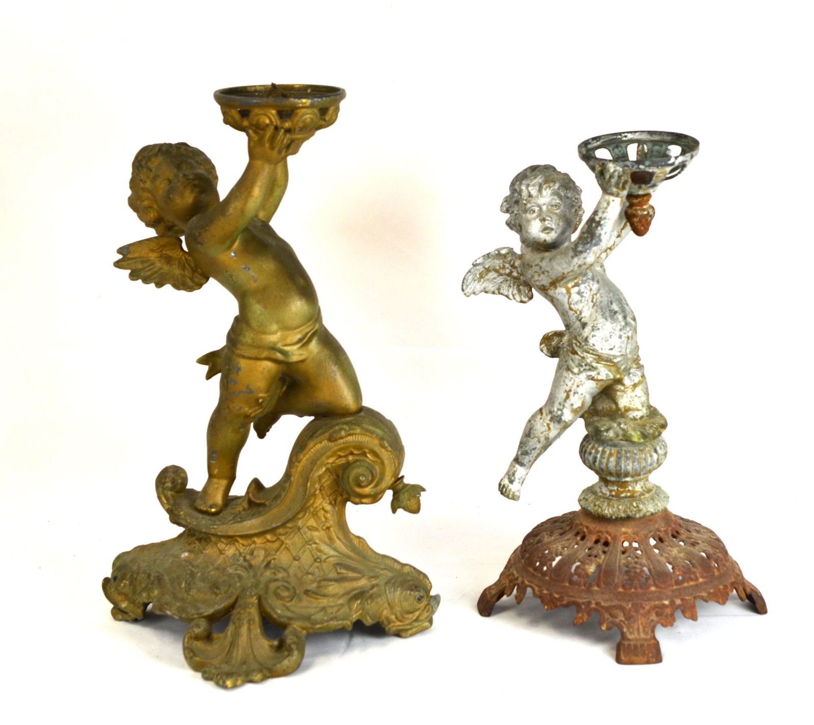 Two Metal Sculpture of Cupid  Lamps (1 of 9)