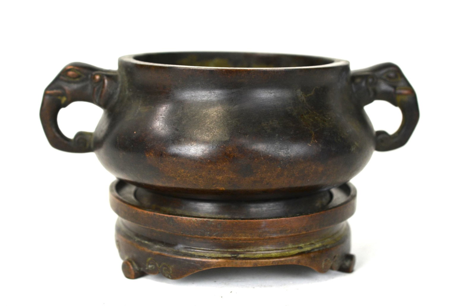 Chinese Bronze Censer & Stand (1 of 10)