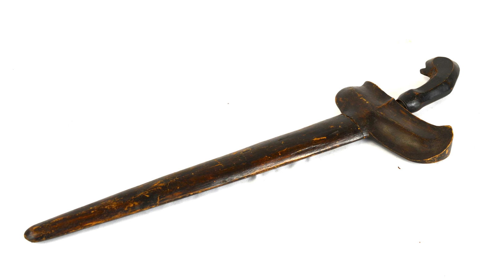 Antique Dagger w Wood Handle & Scabbard (1 of 7)