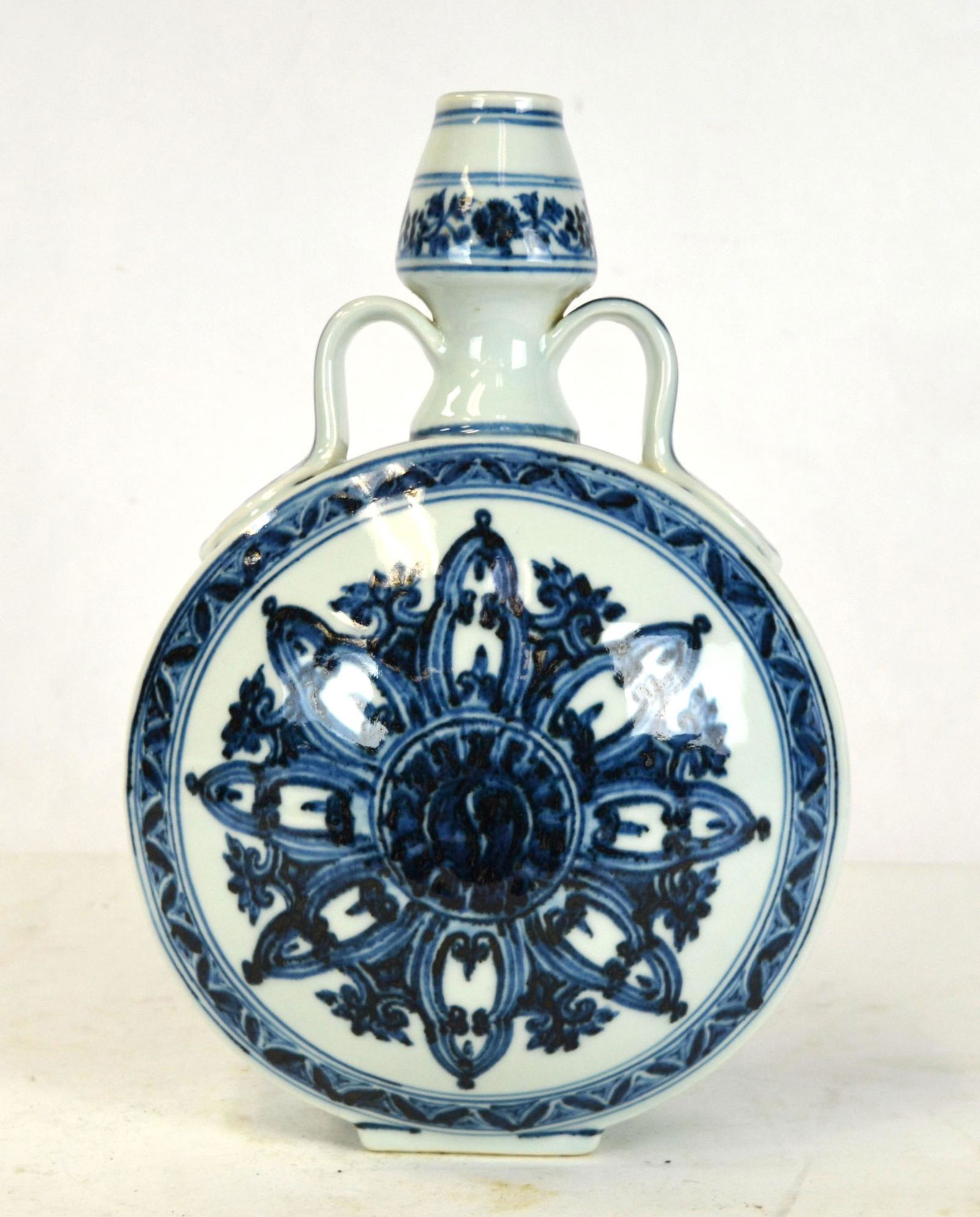 Chinese Blue & White Moon Flask Vase (1 of 6)