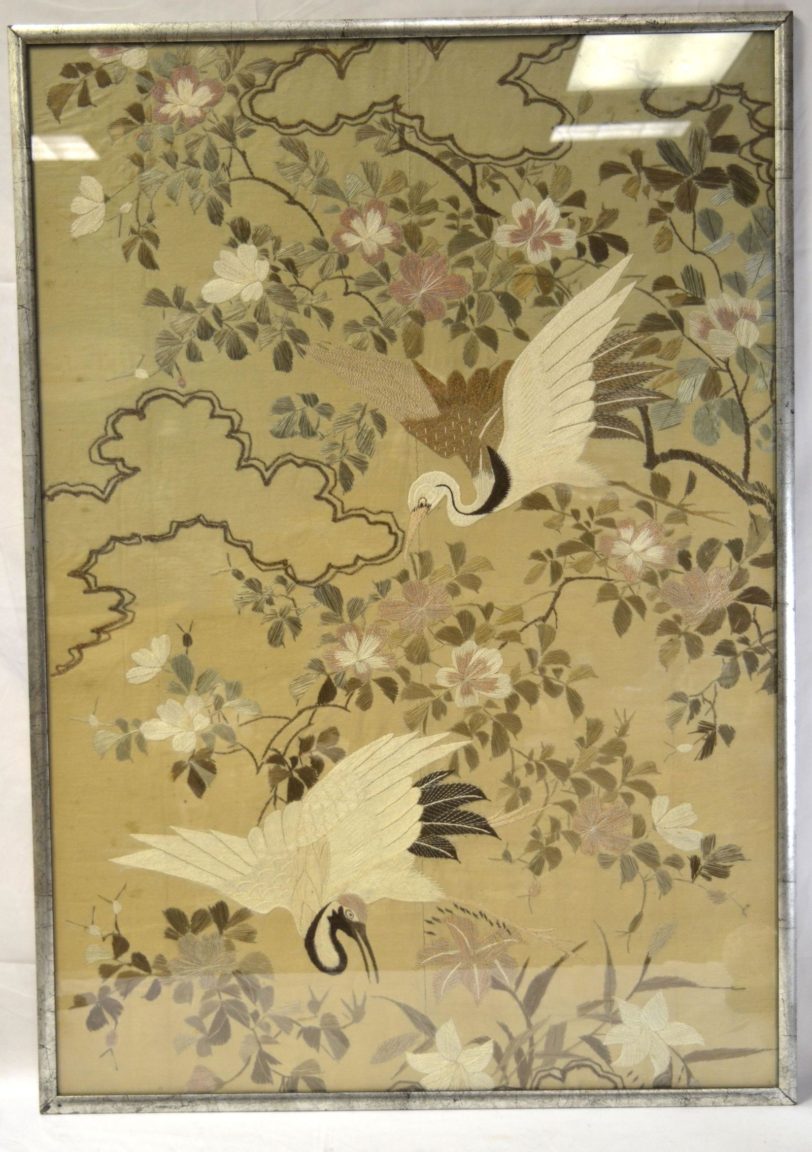 Large Chinese Framed Embroidered Panel (1 of 6)