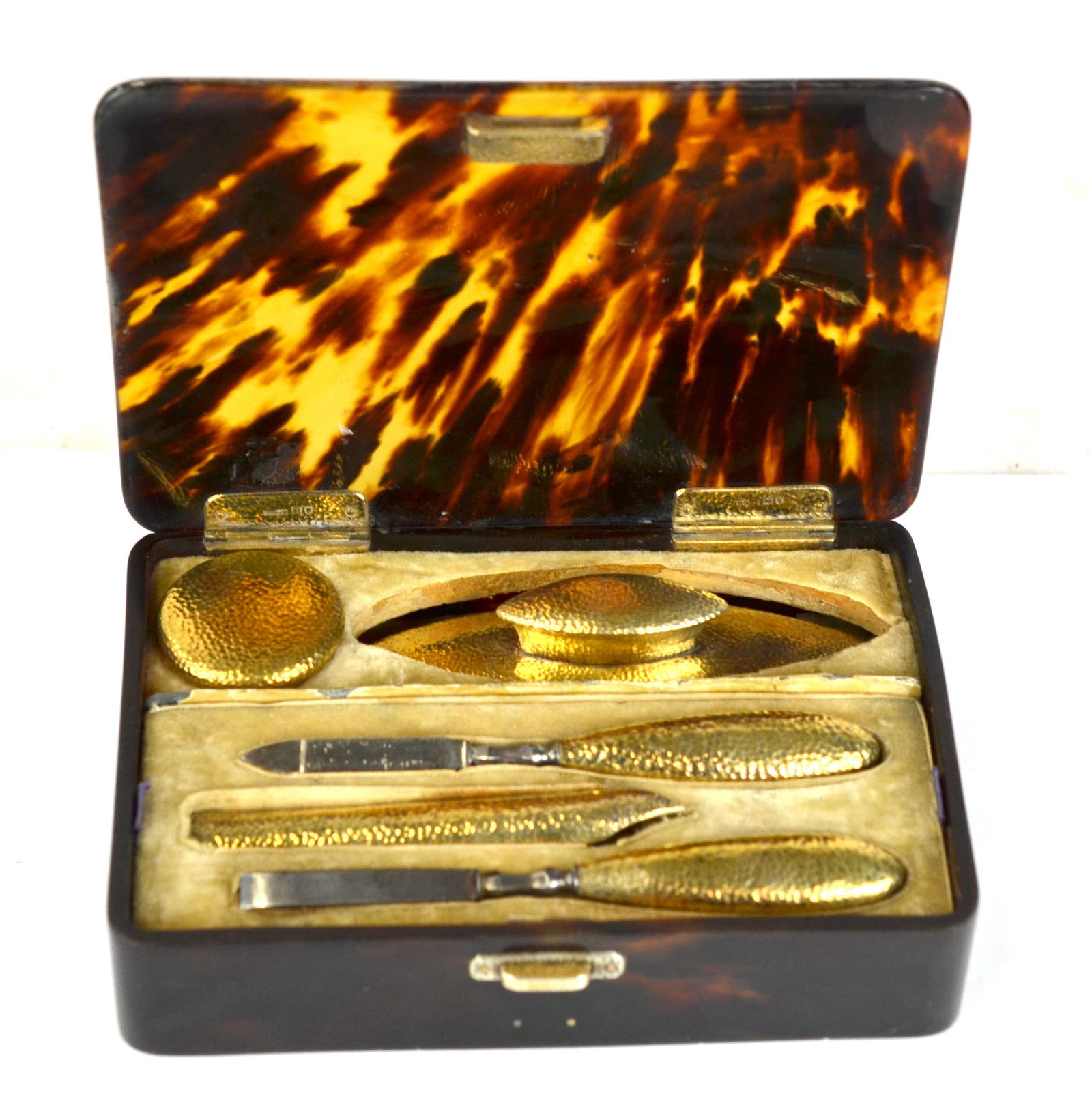 Antique Tortoise Shell Box  English Nail Set (1 of 5)