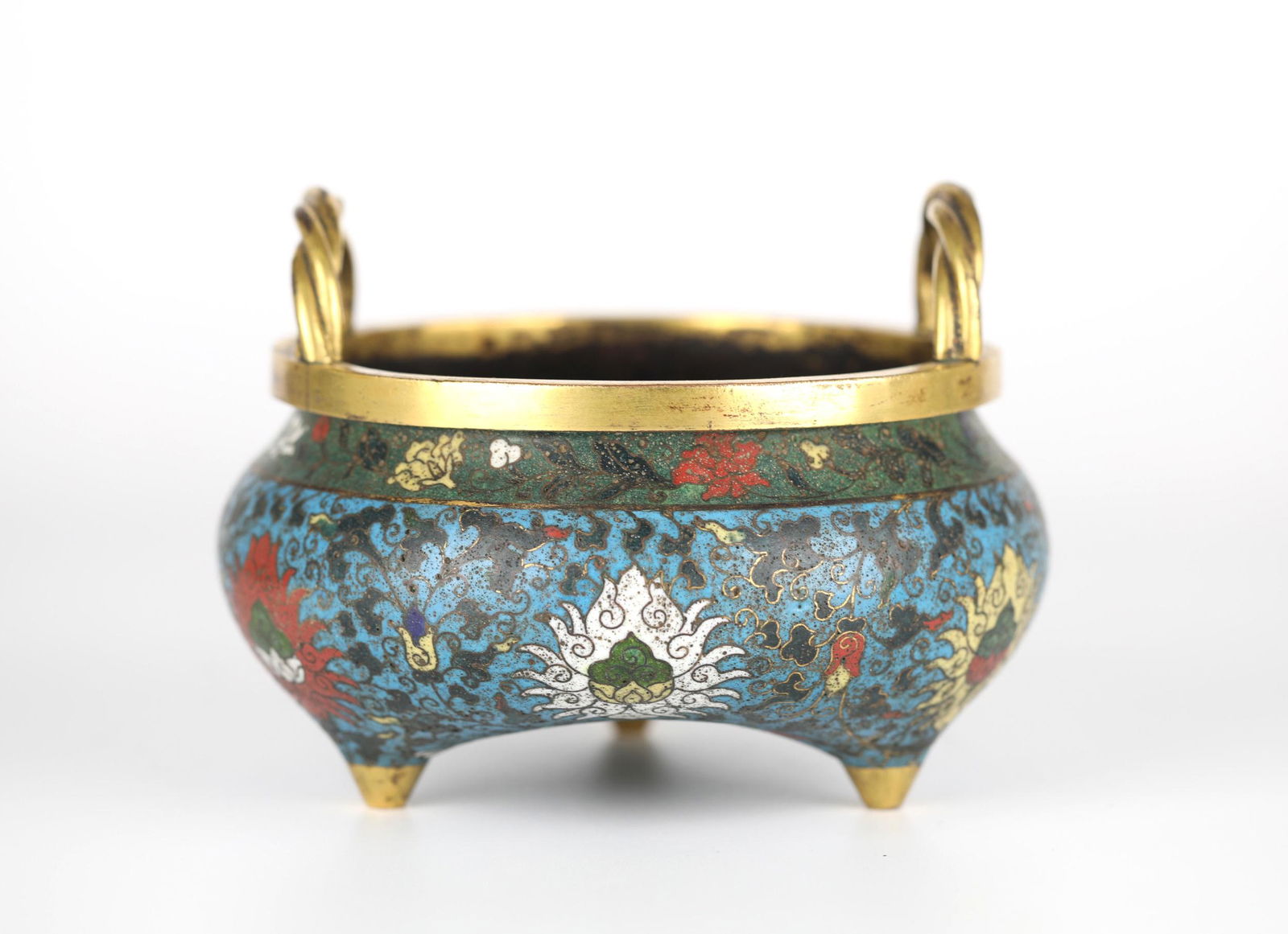 Chinese Cloisonne Tripod Incense Burner (1 of 6)