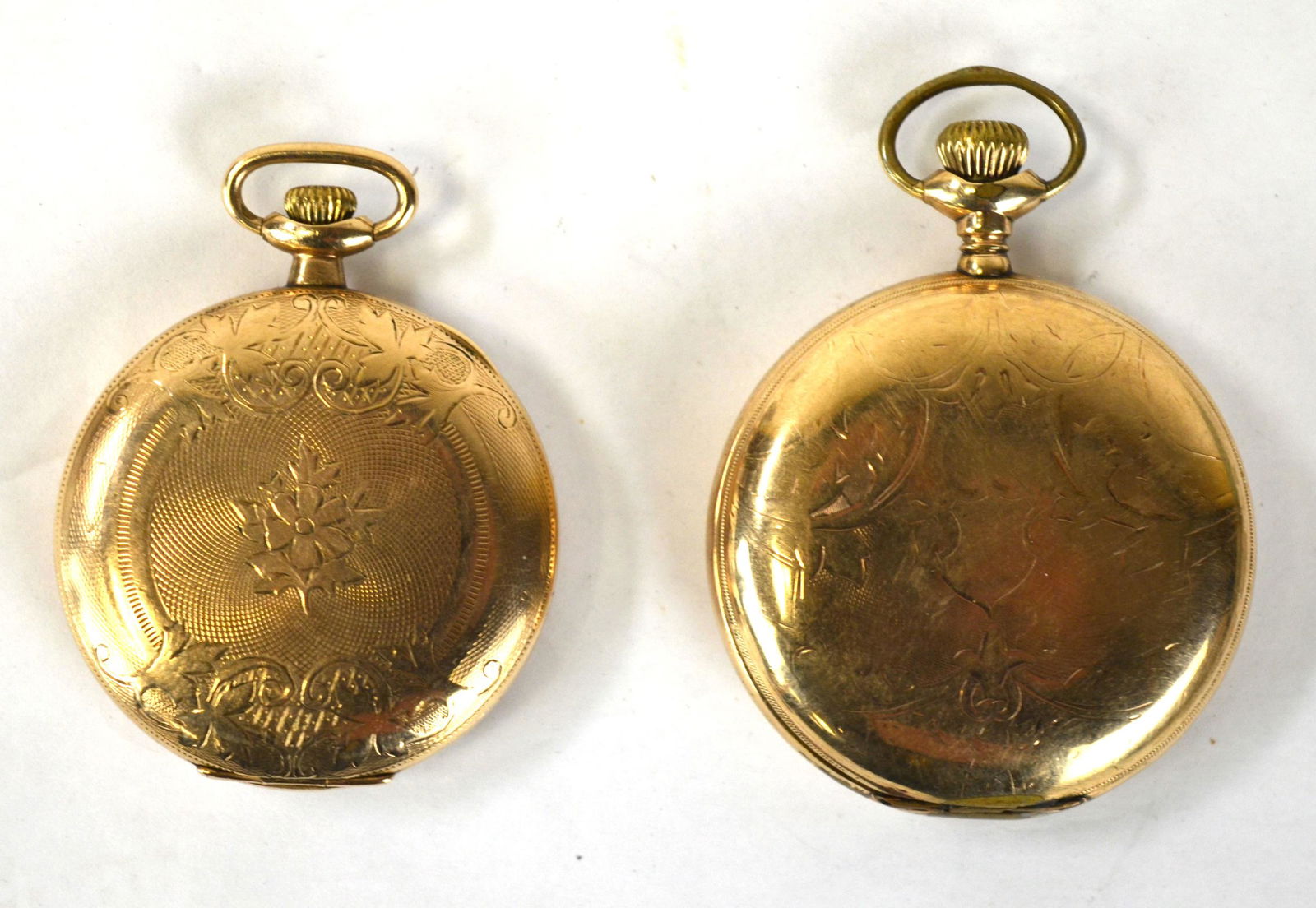 Two Gold Plated Pocket Watches (1 of 9)