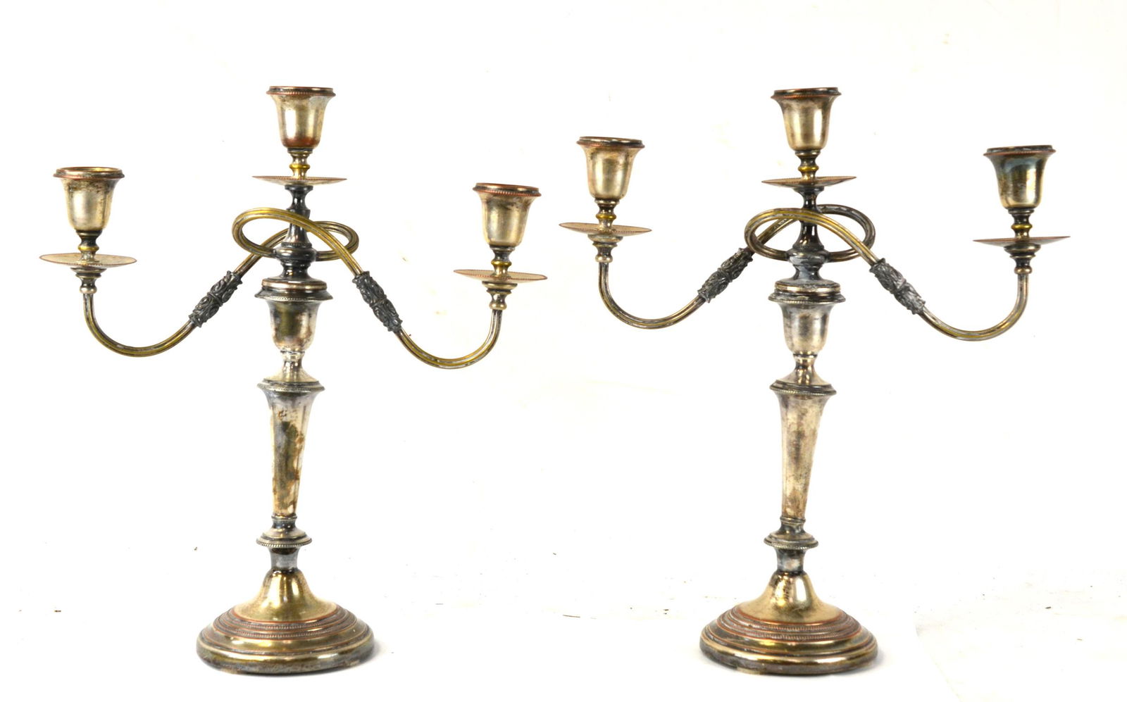 Pr Weight Sterling Silver Candle Sticks (1 of 9)