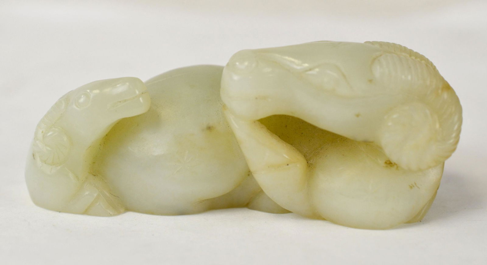 Chinese Carved Jade Figure of Ram (1 of 6)