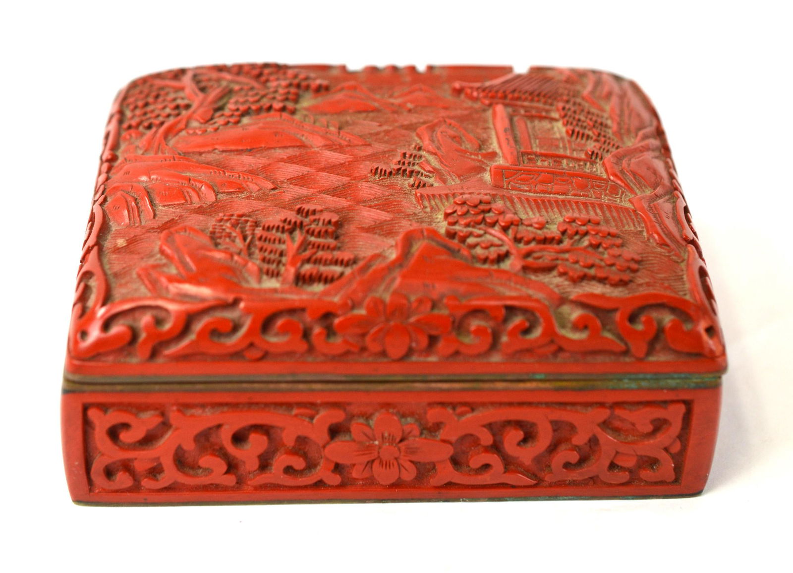 Chinese Rectangular Cinnabar Box (1 of 5)