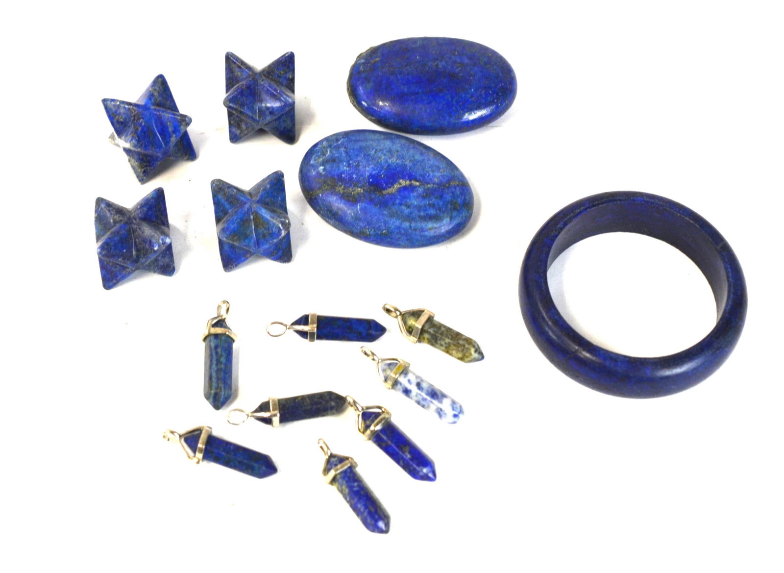 Fifteen Pcs Lapis Carvings (1 of 5)