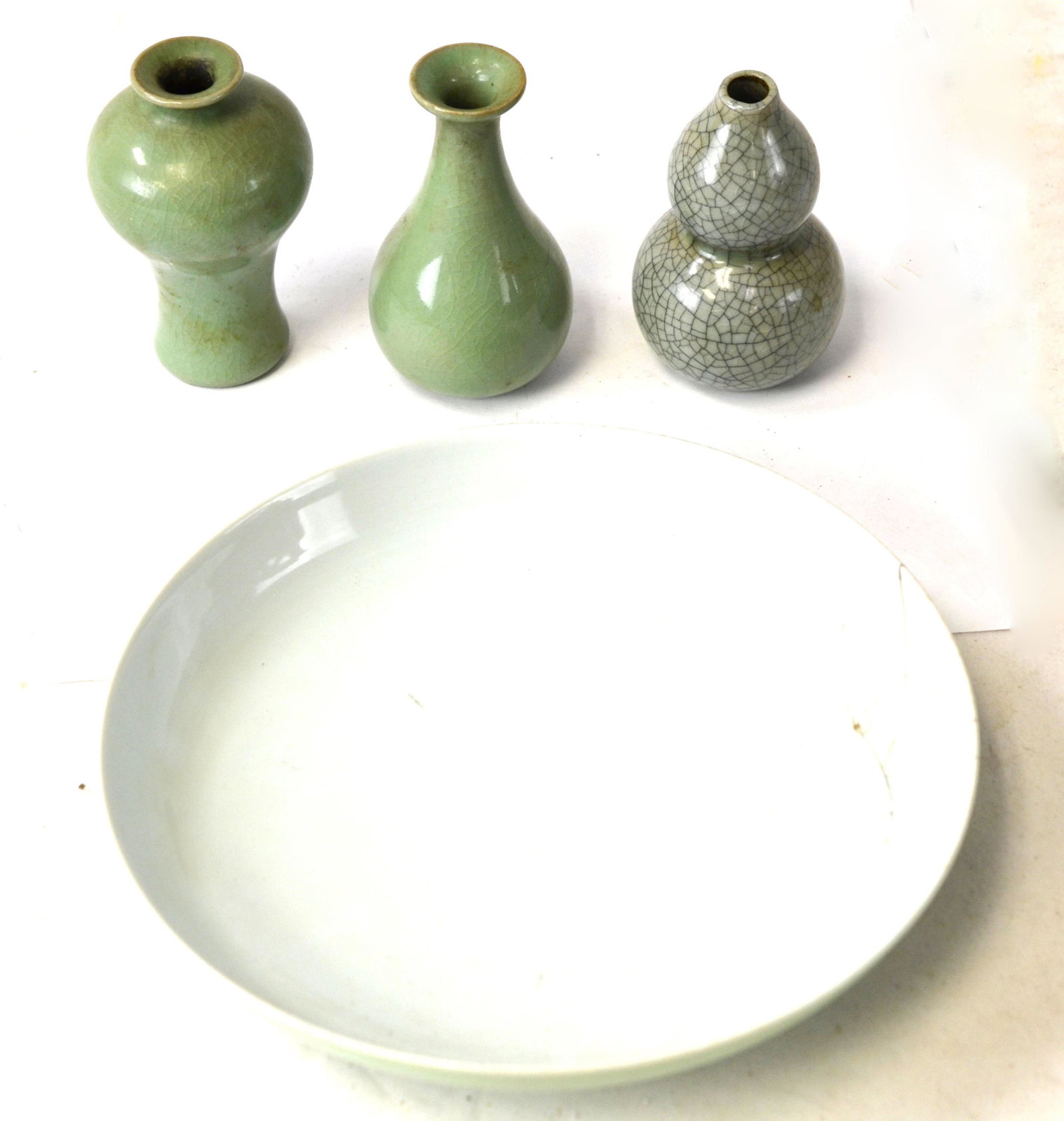 Four Pcs Chinese Celadon Objects (1 of 9)
