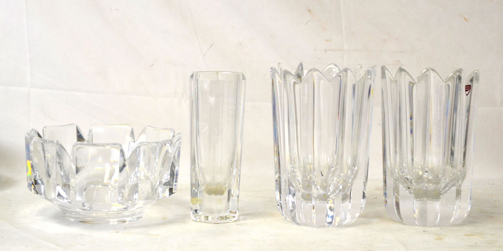 Four Pcs of Cut Crystal Vases & Bowl (1 of 14)