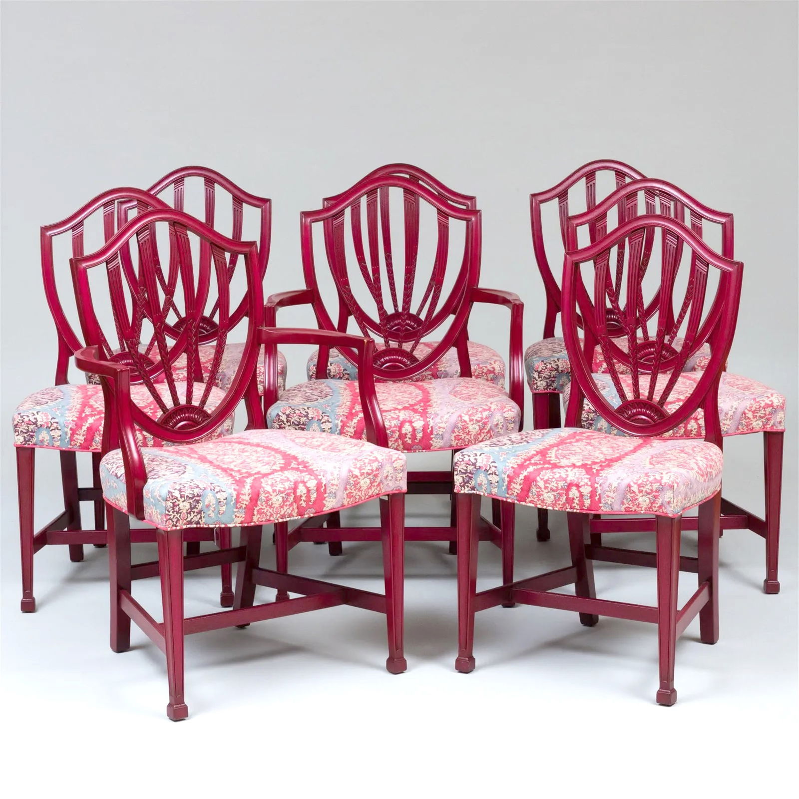 Eight George III Style Painted Dinning Chairs (1 of 7)