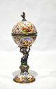 Viennese Enamel on Silver Clock