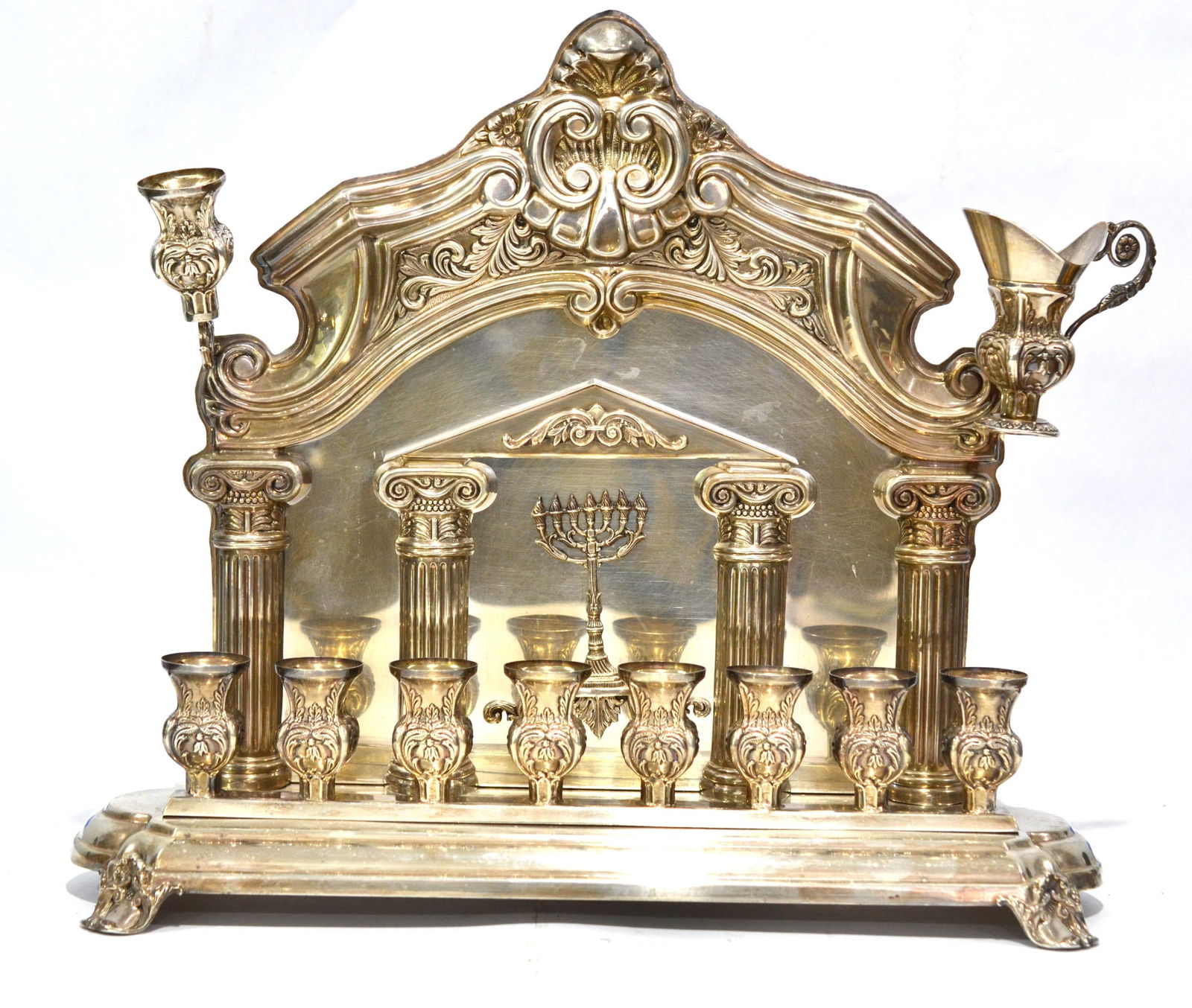 Antique Judaica Silver Menora (1 of 12)