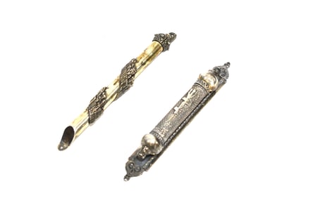 Two Silver Mezuza