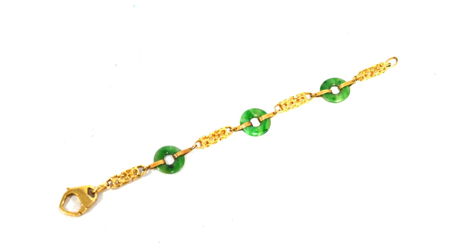 Chinese Jadeite & Gold Bracelet (1 of 6)