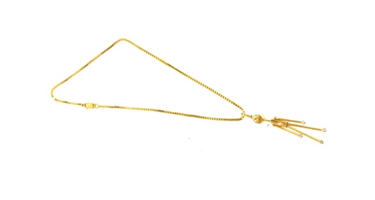14K Gold , Diamond Peg Doll Necklace w Chain(Boy)
