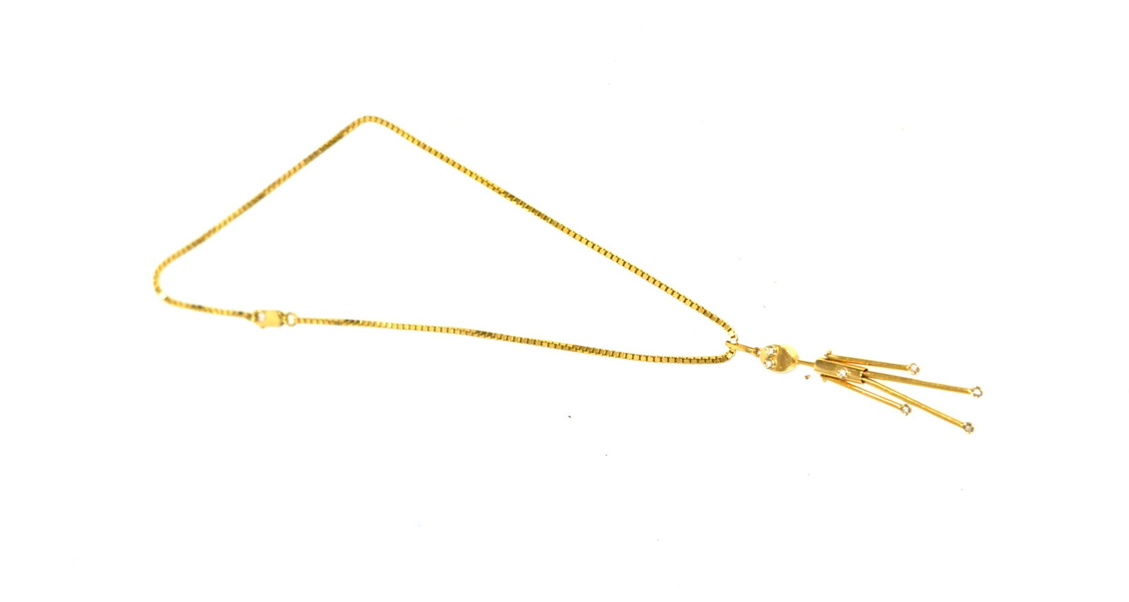 14K Gold , Diamond Peg Doll Necklace w Chain(Boy): 14K gold peg doll(Boy) pendant necklace with diamond and chain. pendant is 2 1/2"H. chain is 8 3/4"L when close, total weight is 18 grams