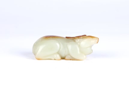 Chinese Sugar Tone Jade Figure of Goat