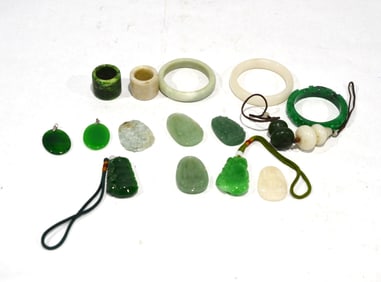 Large Group Chinese Jade/Stone Carvings