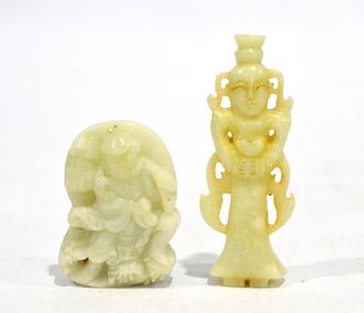 Two Chinese Carved Jade Pieces