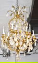 Large  Louis XVI Style Rock Crystal Chandelier