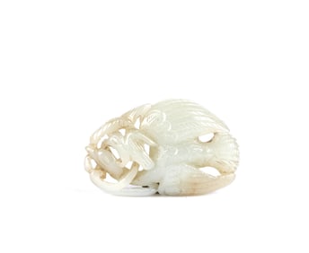 A White Jade Birds Pendant