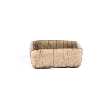 A Square Celadon Crackle Glazed Dish