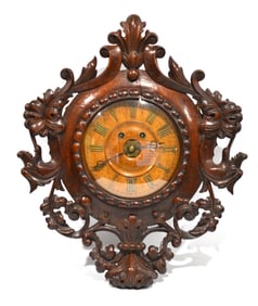 Black Forest Double Dragons Wall Clock