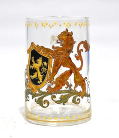 Vintage Enamel Glass Beer Mug