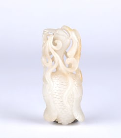 A Jade Figure of Cranes