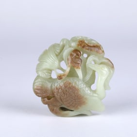 A Carved Reticulated Jade Bird Figure