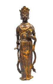 Antique Japanese Cast Bronze Guanyin