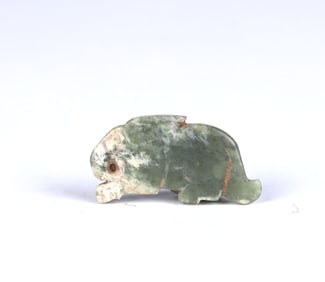 An Archaic Greenish Jade Rabbit Pendant