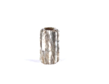 An Archaic Greyish Jade Tubular Bead
