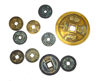 Ten Pcs of Chinese Bronze Coins