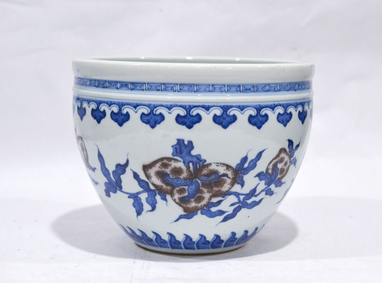 Chinese Blue & Copper Red Glazed Jardiniere (1 of 8)