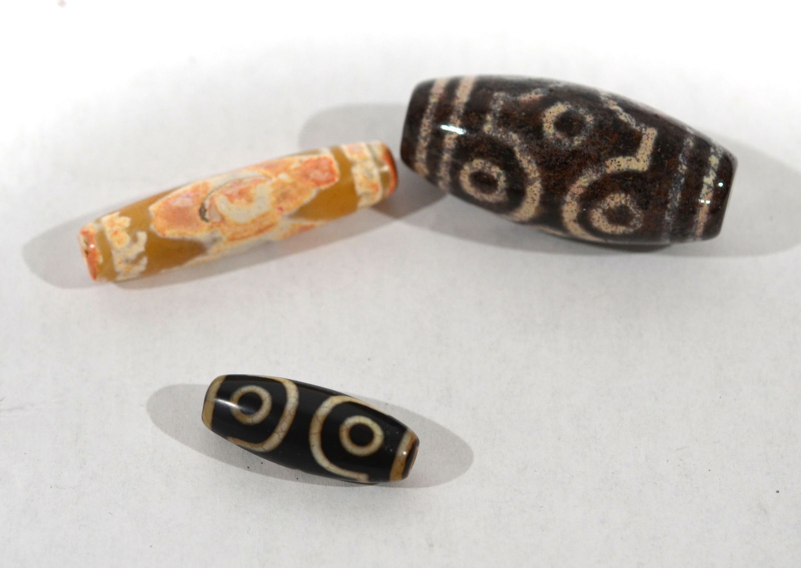 Three Tibetan Dzi Beads (1 of 6)