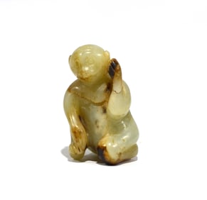 Chinese Jade Figure of Monkey