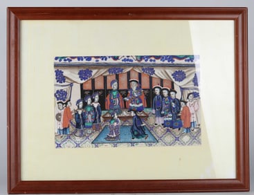 Framed Chinese Painting on Rice Paper