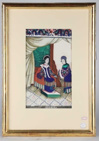 Framed Chinese Painting on Rice Paper