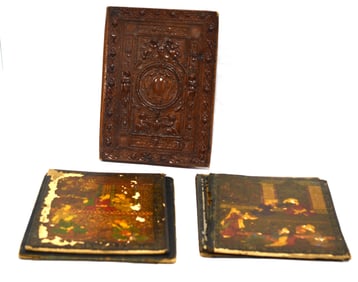 Two Old Persian Book Cover & Portfolio