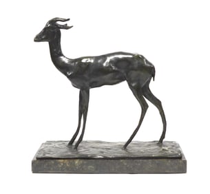 After Bugatti Bronze Deer Figure